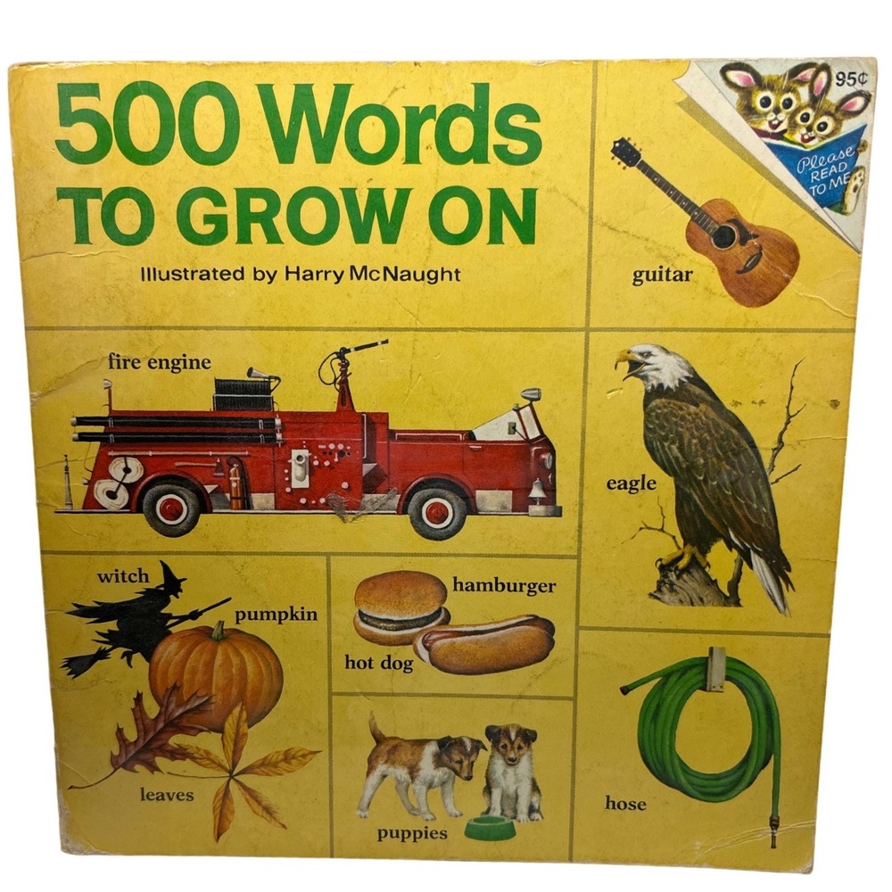 500 Words To Grow On Harry McNaught Random House Pictureback 1973‎ Vintage Book